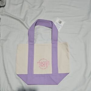 Purple and Cream Tote Bag
